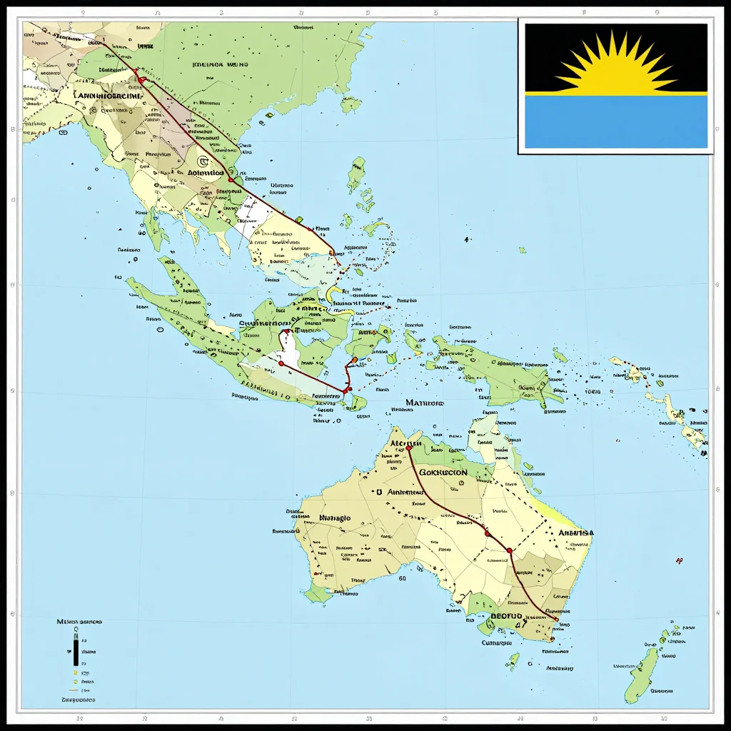 Codrington, Antigua and Barbuda Political Map