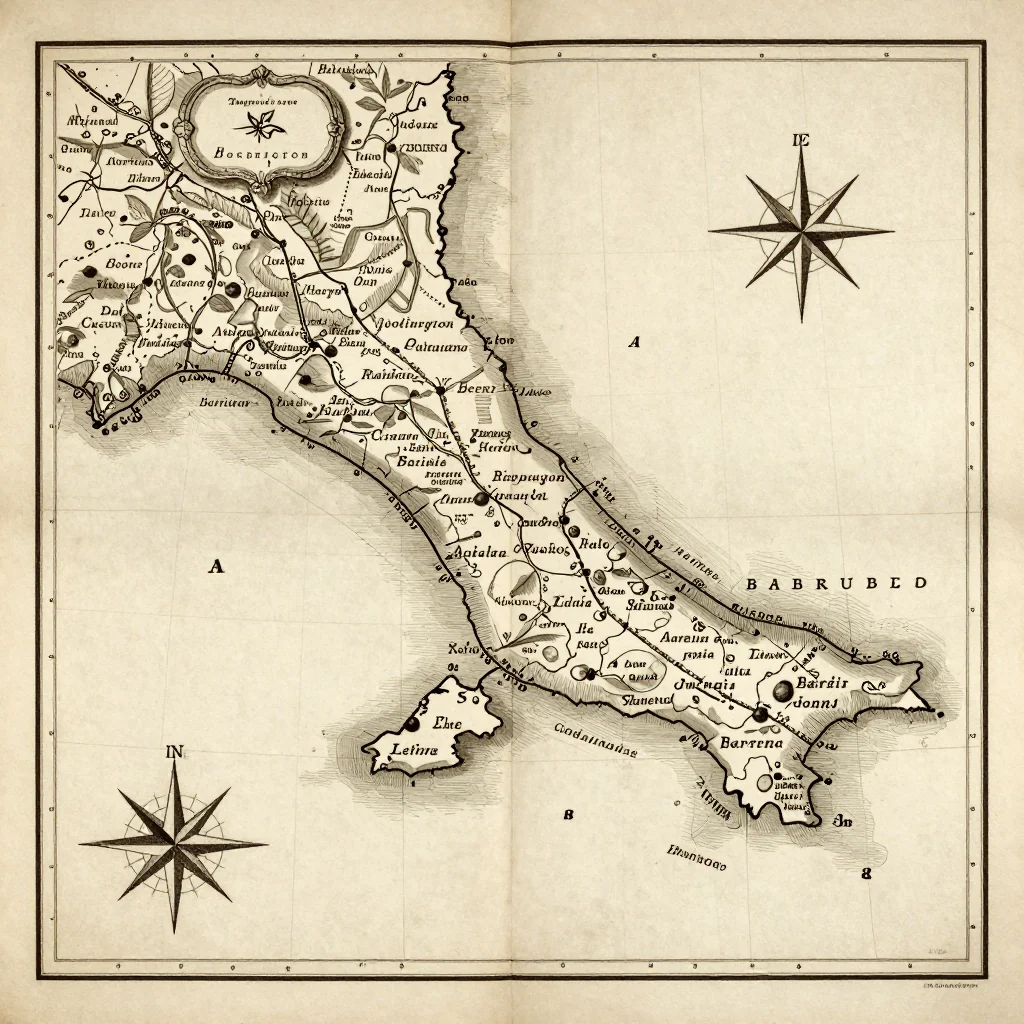 Codrington, Antigua and Barbuda Vintage Map