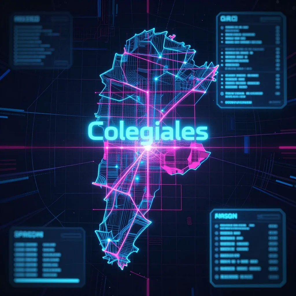 Colegiales, Argentina Cyberpunk Map