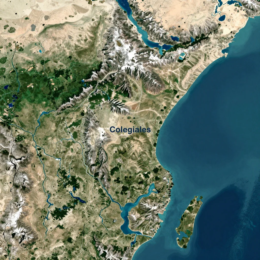 Colegiales, Argentina - Physical Geography Map Colegiales, Argentina Physical Geography Map