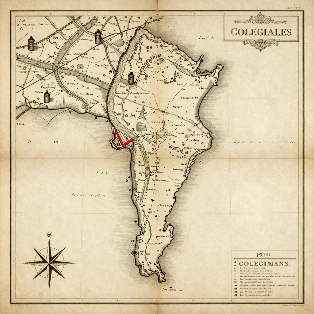 Colegiales, Argentina Vintage Map