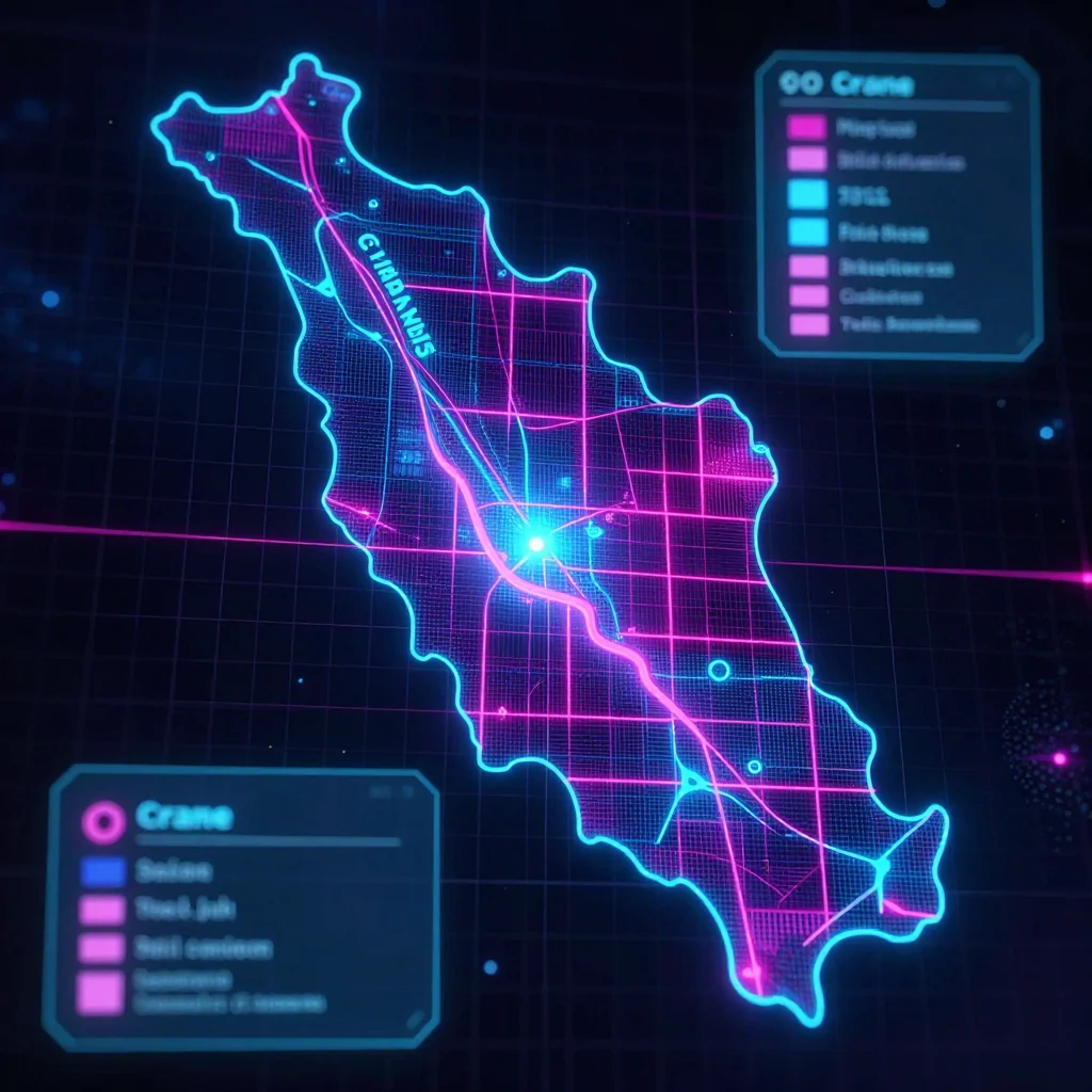 Crane, Barbados Cyberpunk Map