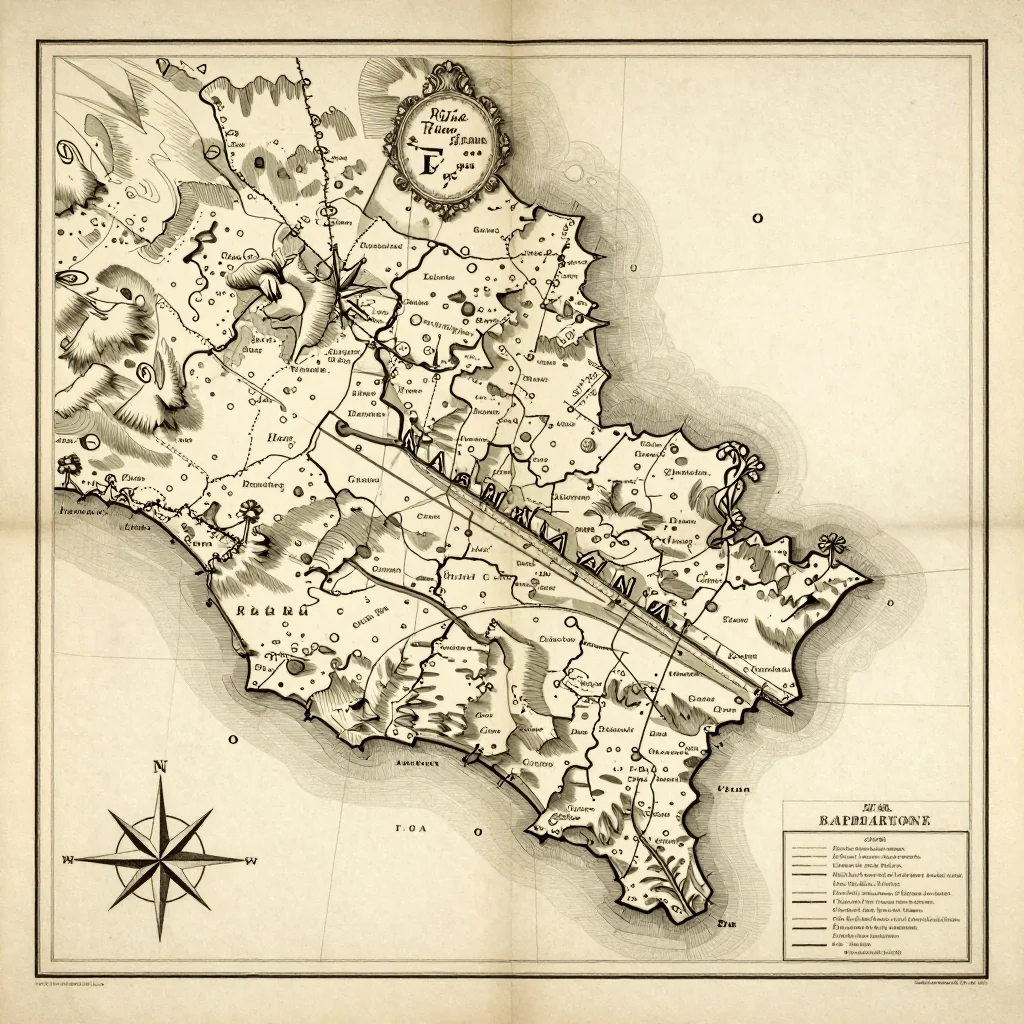 Crane, Barbados Vintage Map