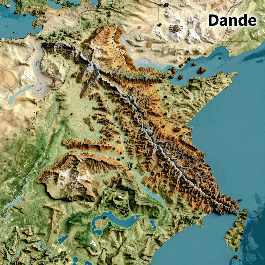 Dande, Angola Topographic Map