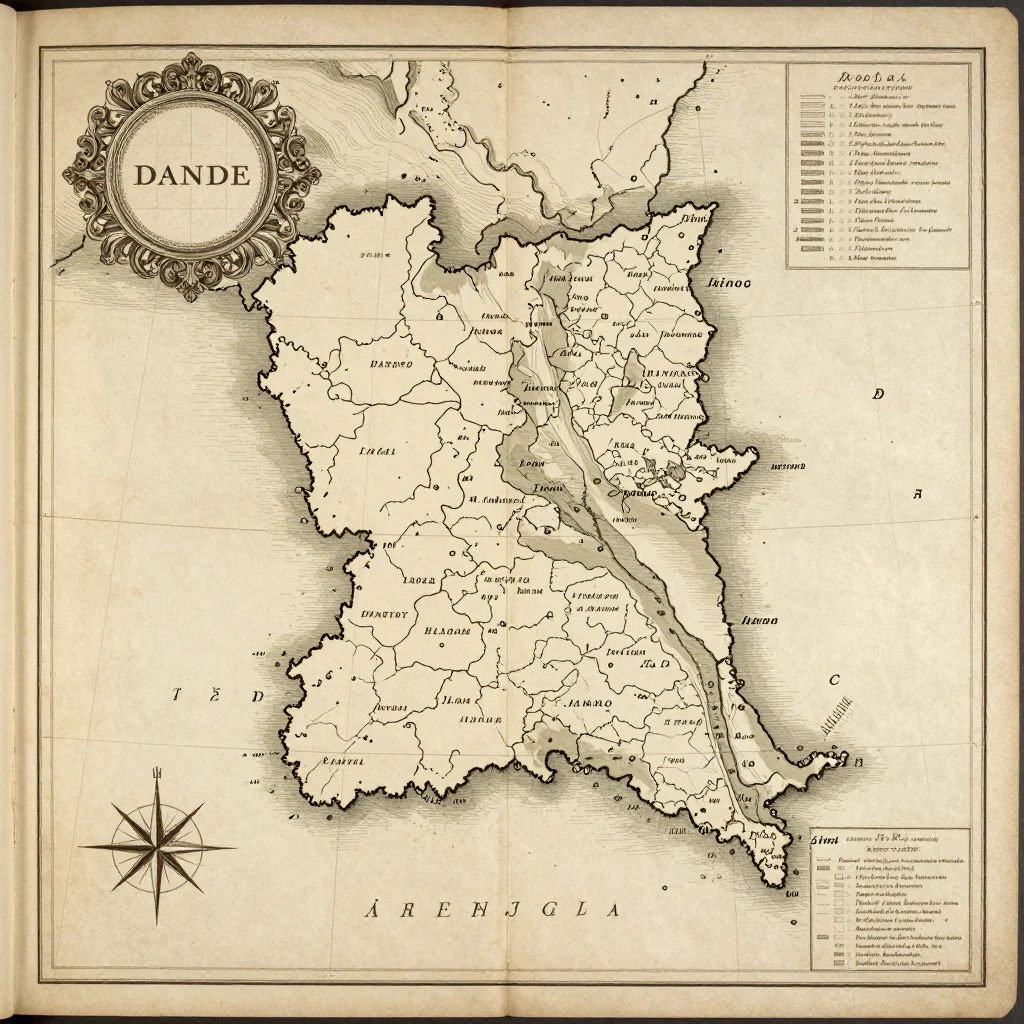 Dande, Angola Vintage Map