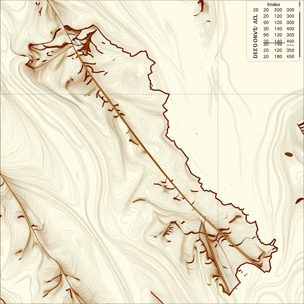 3D topographic map showing elevation contours, mountain ranges, and terrain features of Devonshire, Bermuda