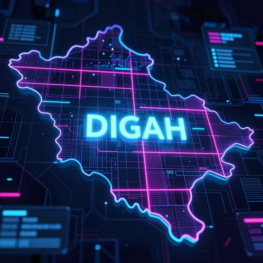 Digah, Azerbaijan Cyberpunk Map