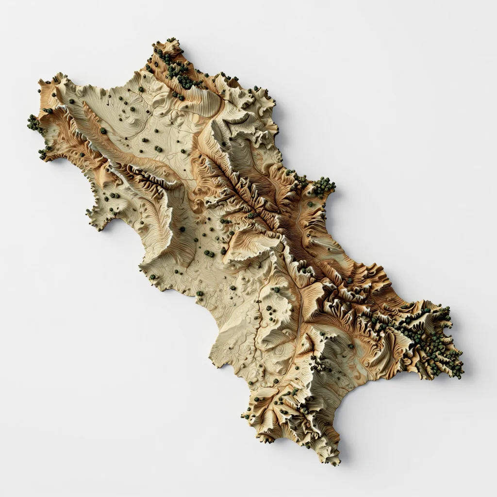 Digah, Azerbaijan 3D Topographic