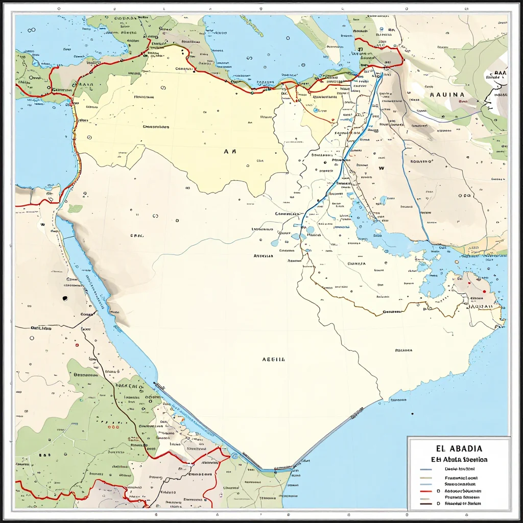 El Abadia, Algeria Political Map