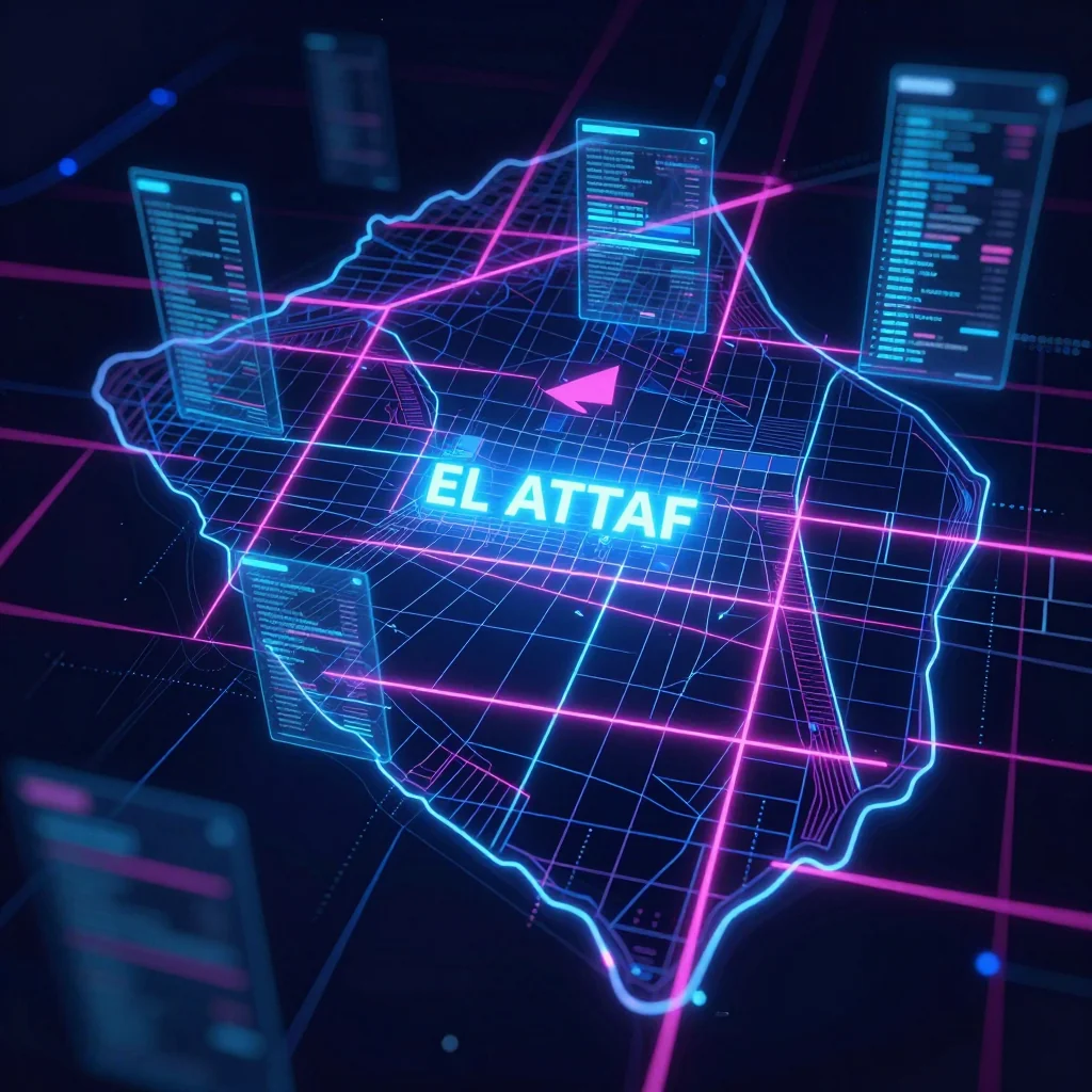 El Attaf, Algeria Cyberpunk Map