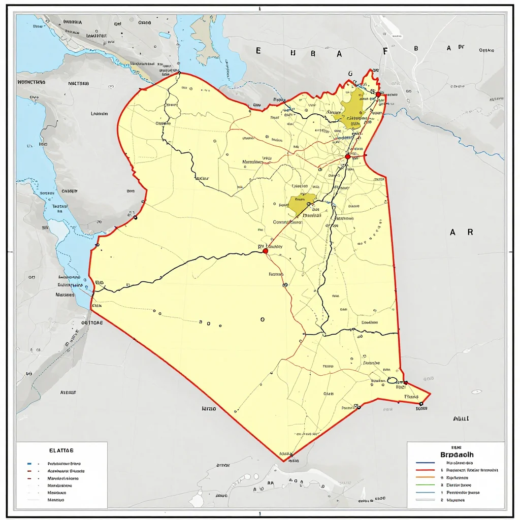 El Attaf, Algeria Political Map