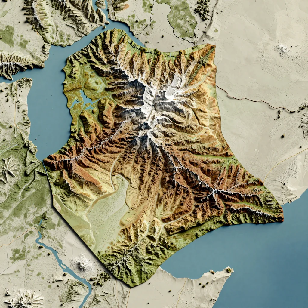 El Attaf, Algeria - Topographic Map El Attaf, Algeria Topographic Map
