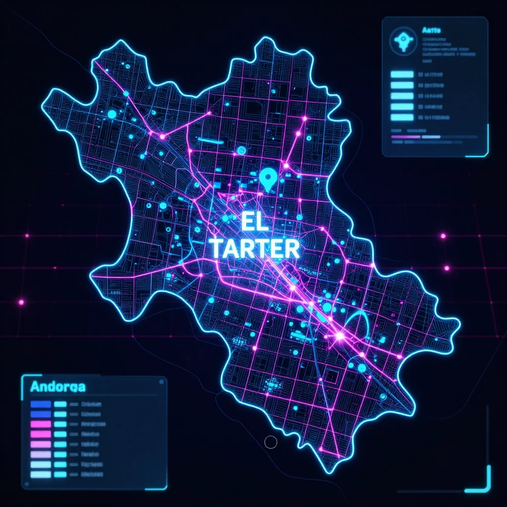 El Tarter, Andorra Cyberpunk Map