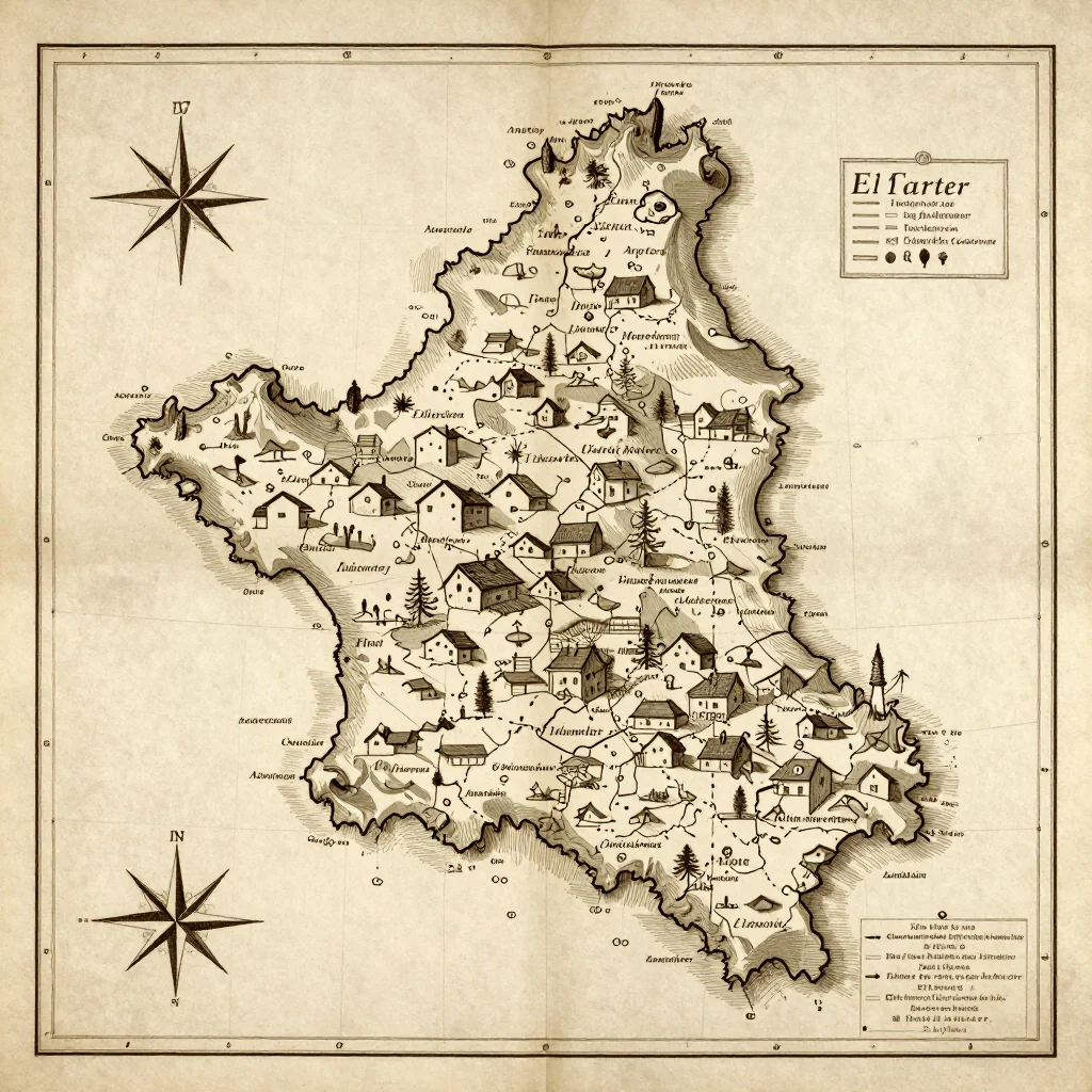 El Tarter, Andorra Vintage Map