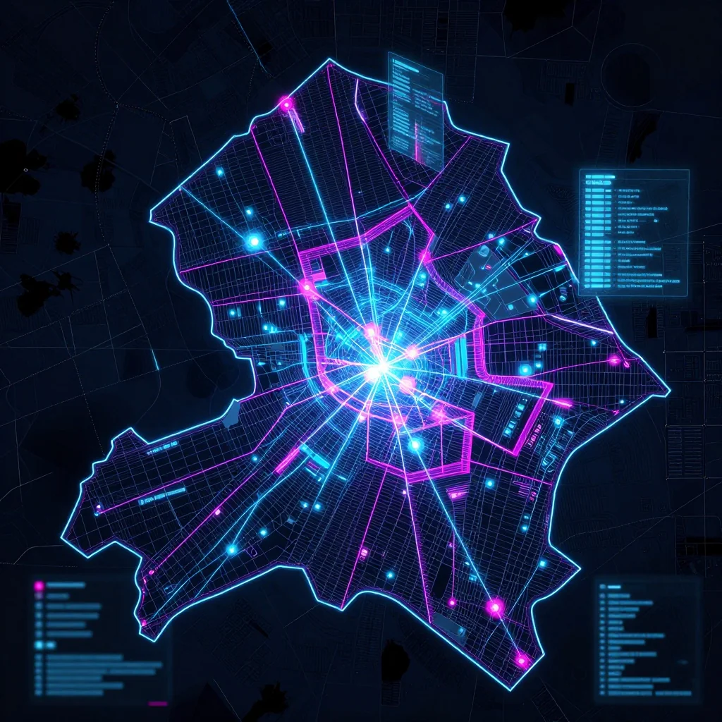 Encamp, Andorra Cyberpunk Map