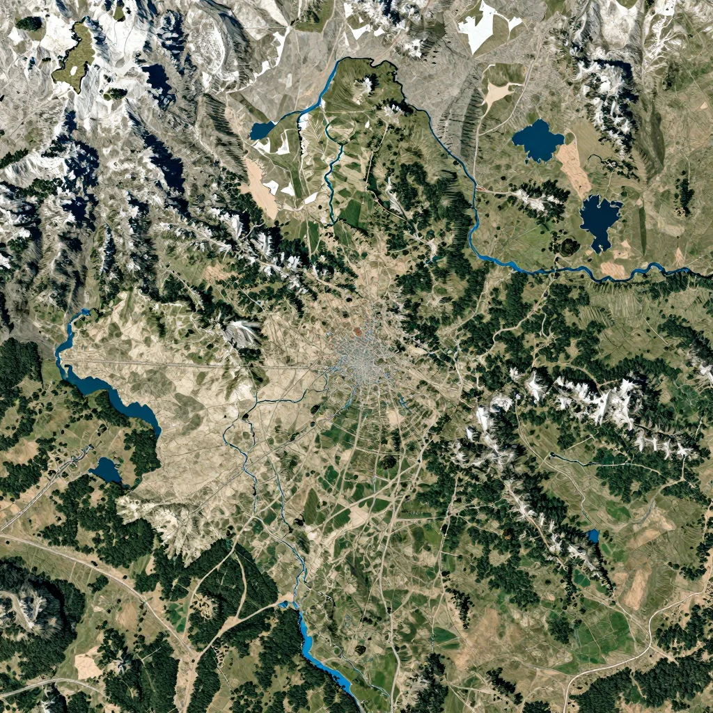 Encamp, Andorra - Physical Geography Map Encamp, Andorra Physical Geography Map
