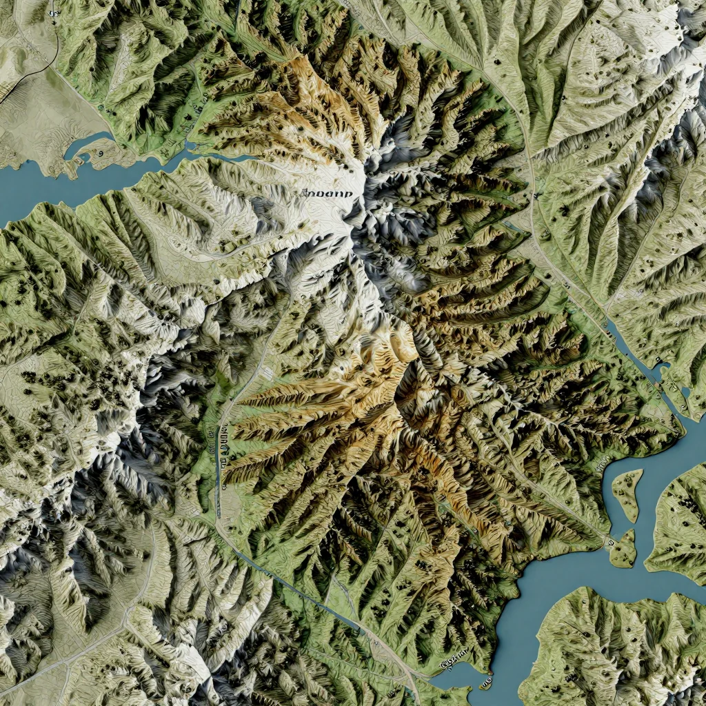 Encamp, Andorra - Topographic Map Encamp, Andorra Topographic Map