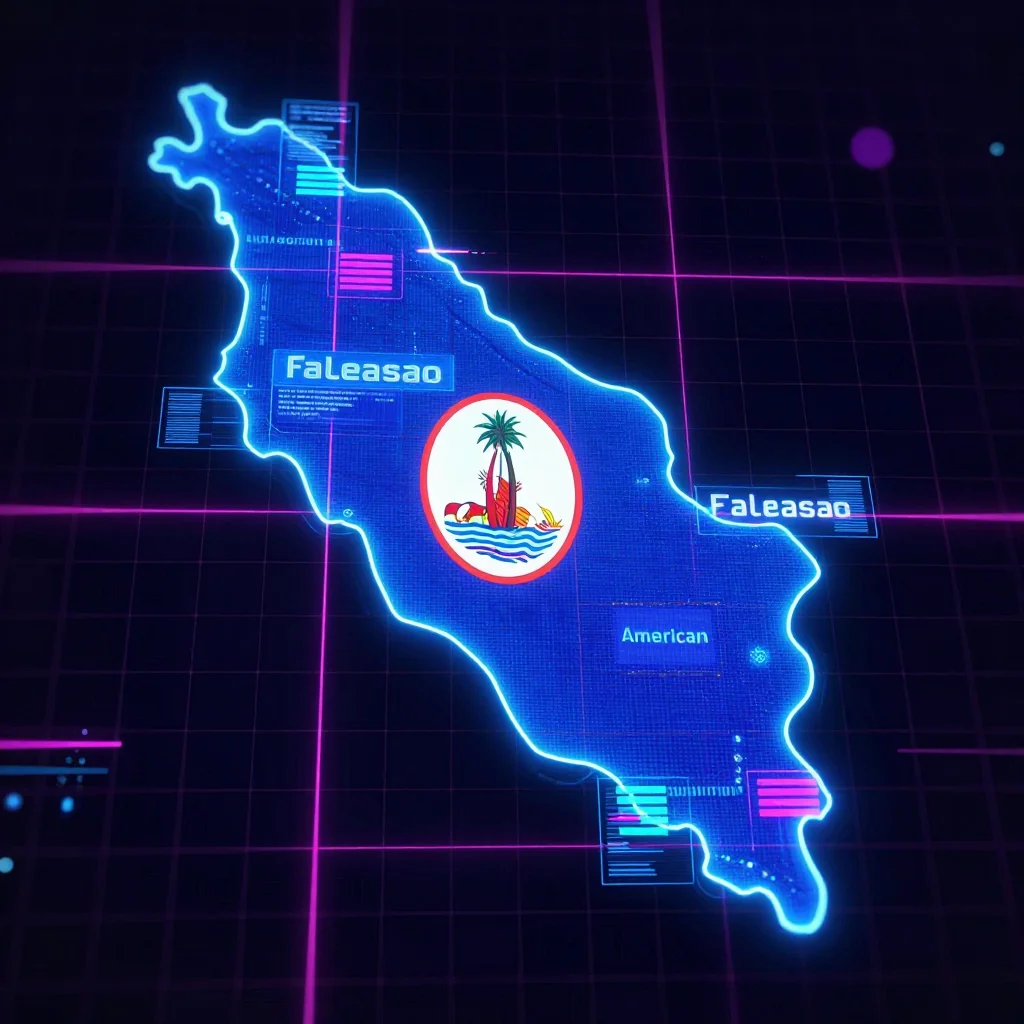 Faleasao, American Samoa Cyberpunk Map