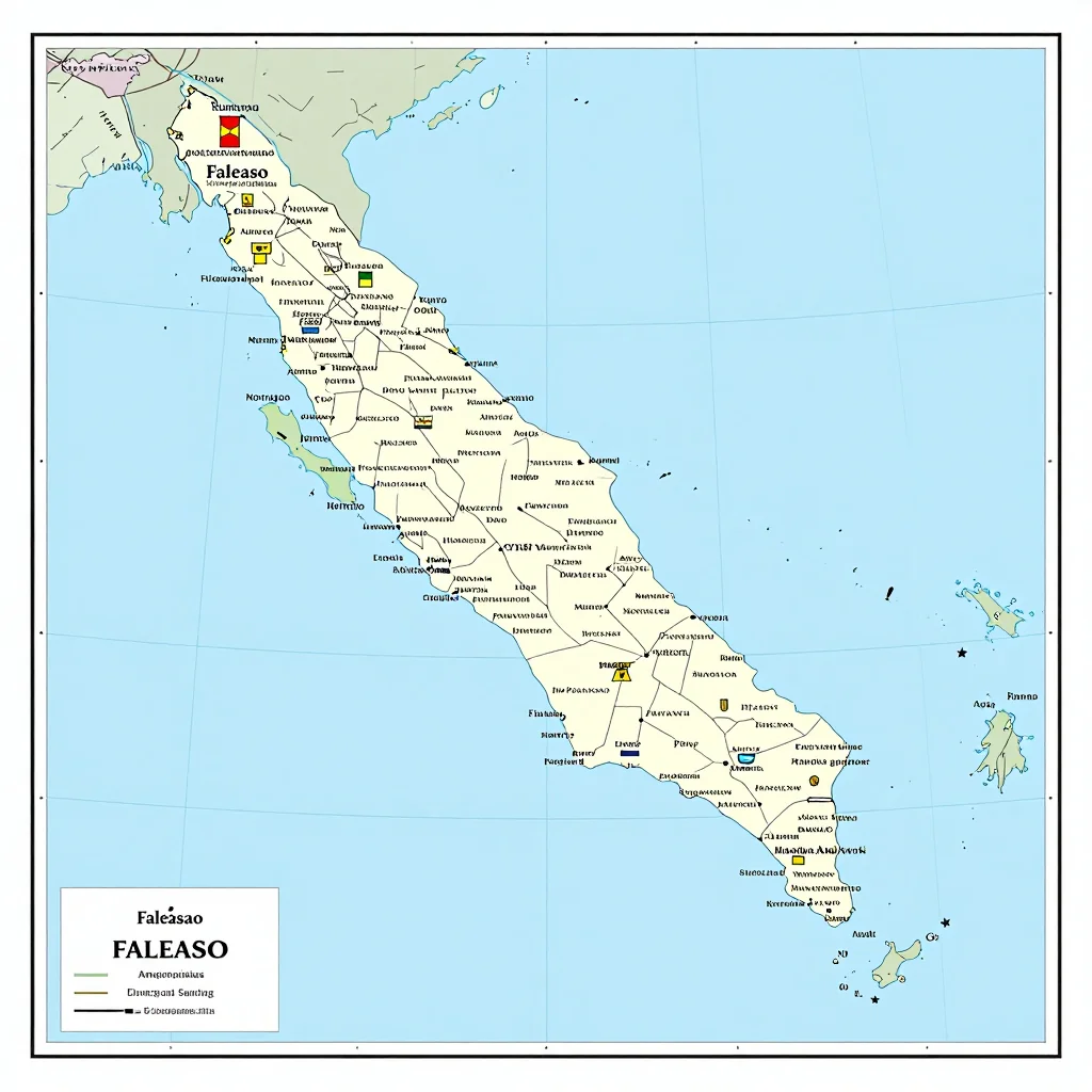 Faleasao, American Samoa Political Map