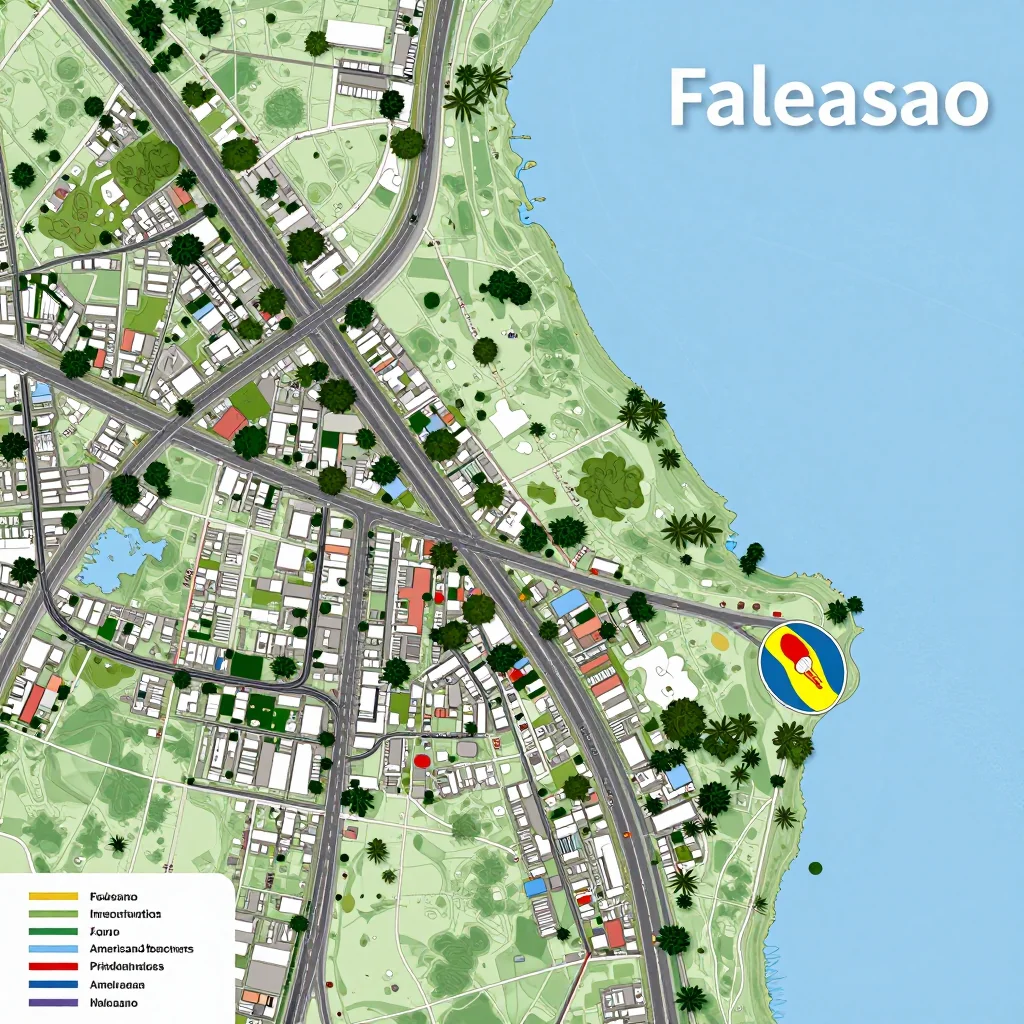 Faleasao, American Samoa Street Map