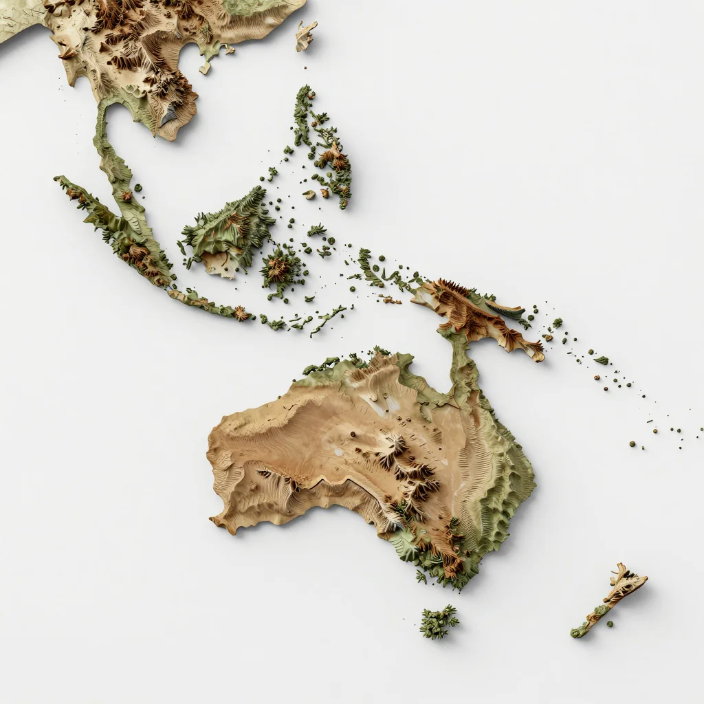 Faleasao, American Samoa 3D Topographic