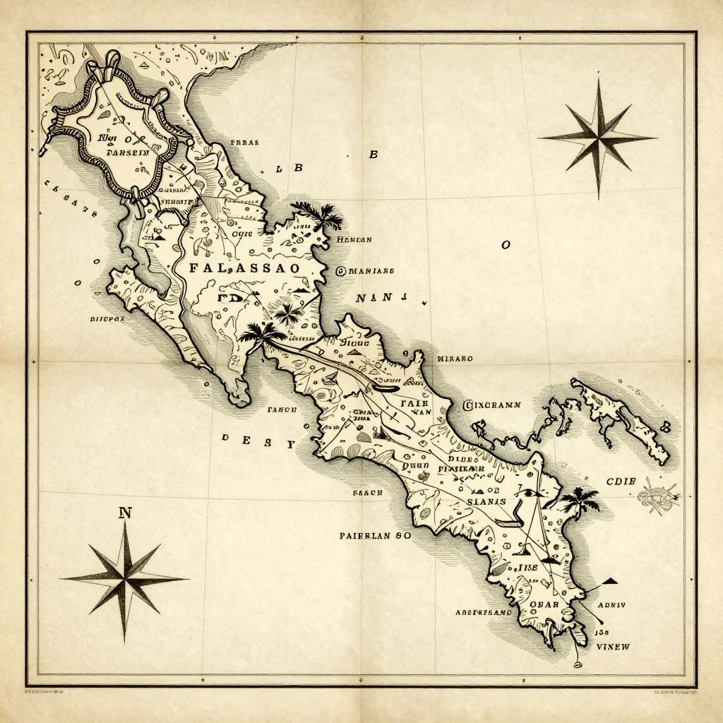 Faleasao, American Samoa Vintage Map