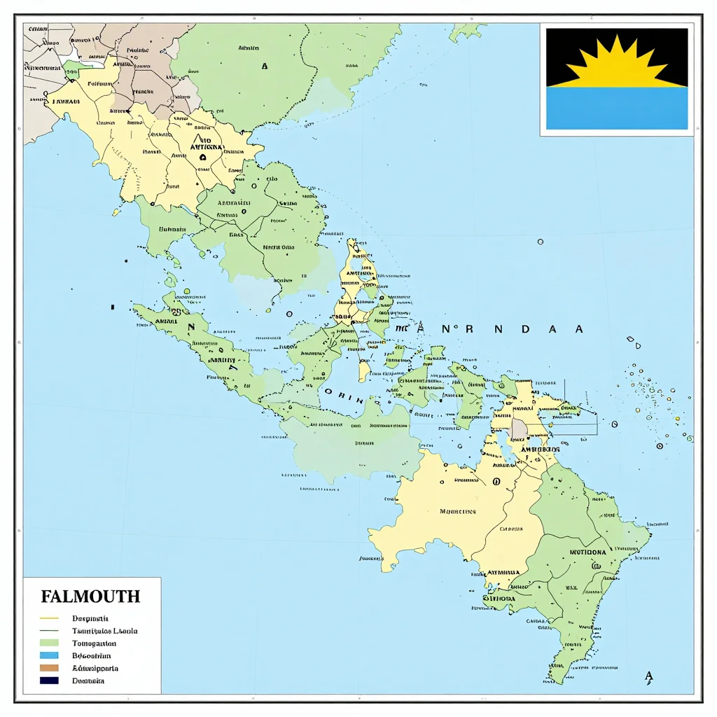 Falmouth, Antigua and Barbuda Political Map