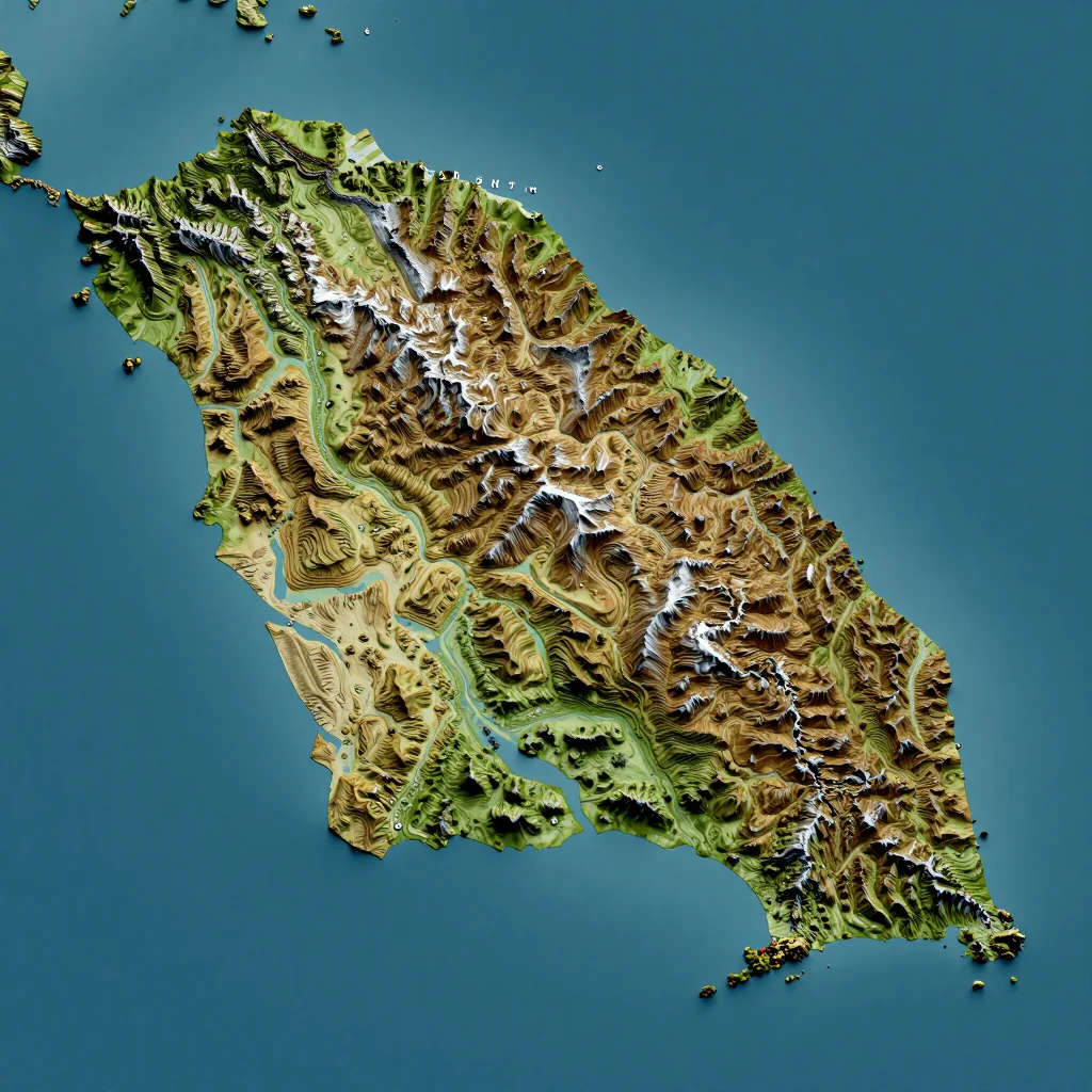 Falmouth, Antigua and Barbuda Topographic Map