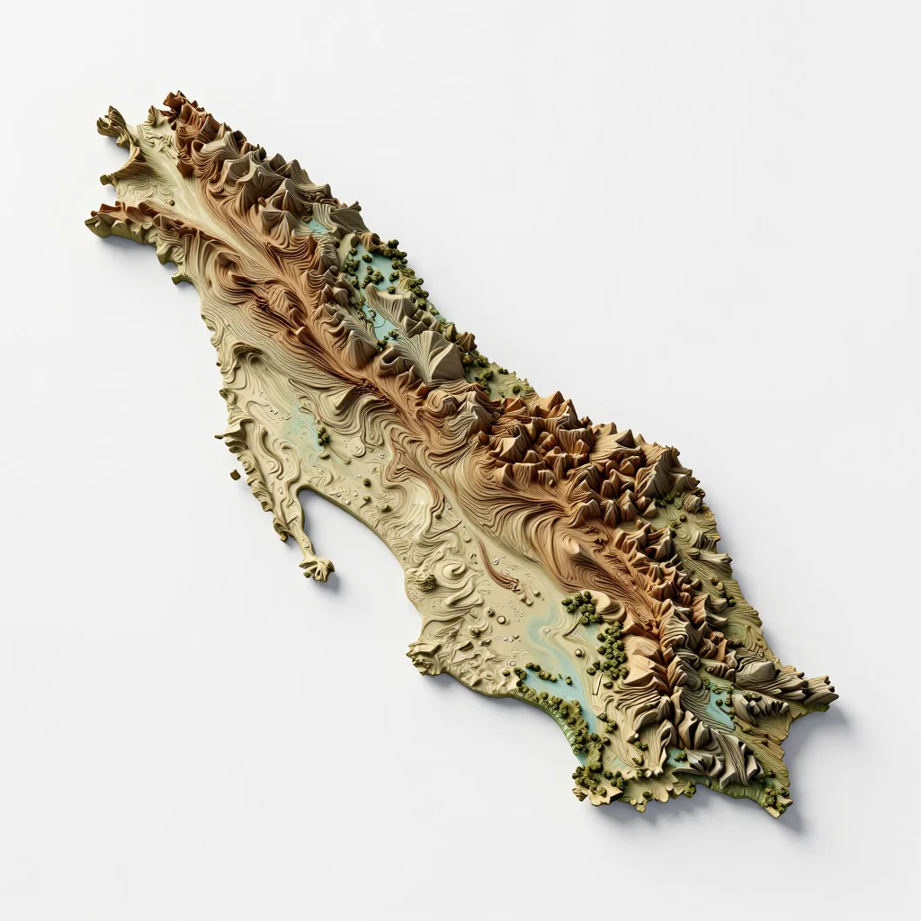 Falmouth, Antigua and Barbuda 3D Topographic