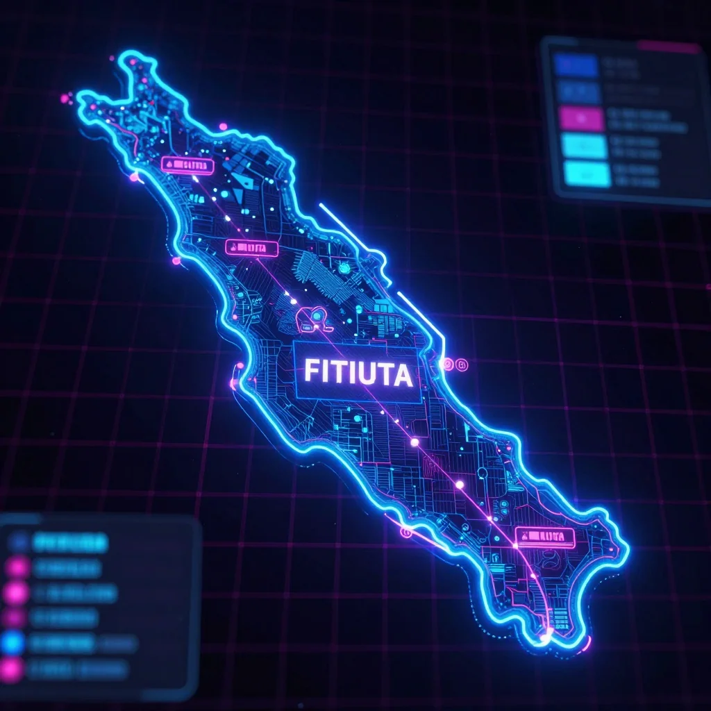 Fitiuta, American Samoa Cyberpunk Map
