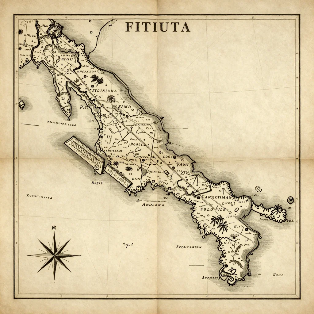 Fitiuta, American Samoa Vintage Map