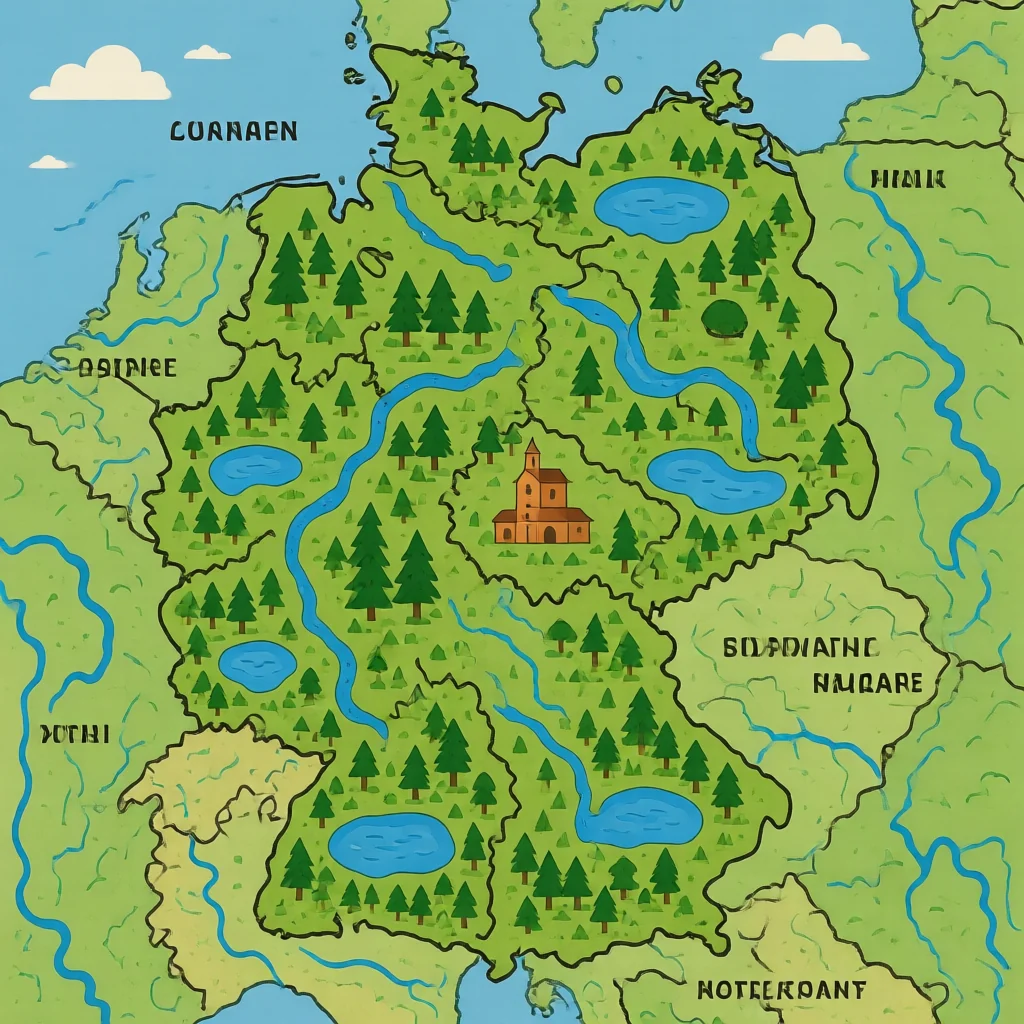 Germany Physical Geography Map - Natural Features