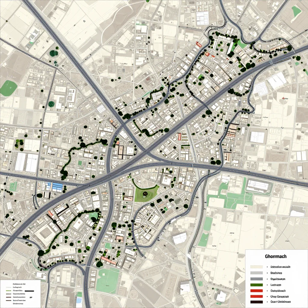 Ghormach, Afghanistan Street Map