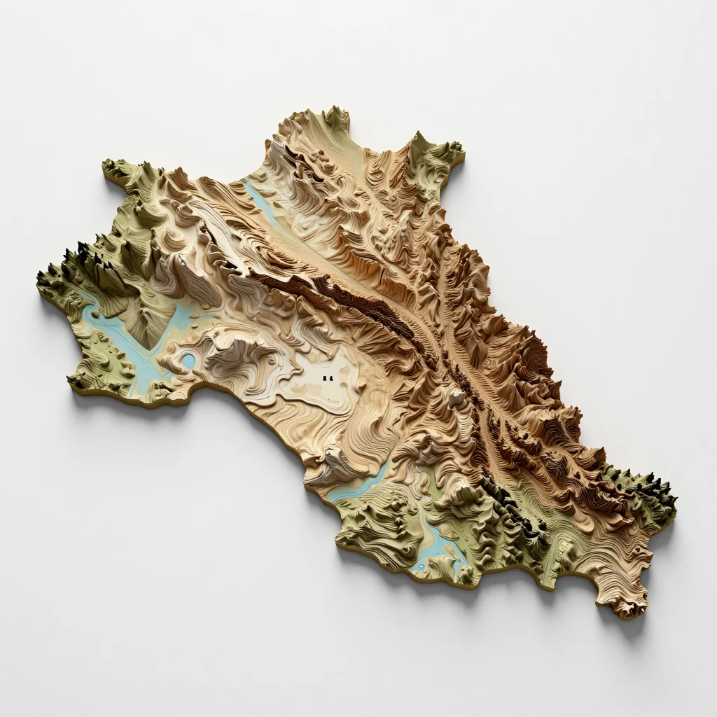 Ghormach, Afghanistan 3D Topographic