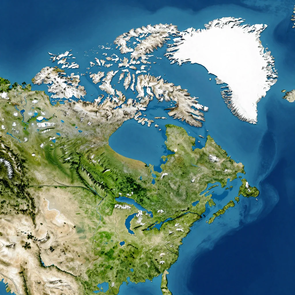 Greenland, Barbados Physical Geography Map