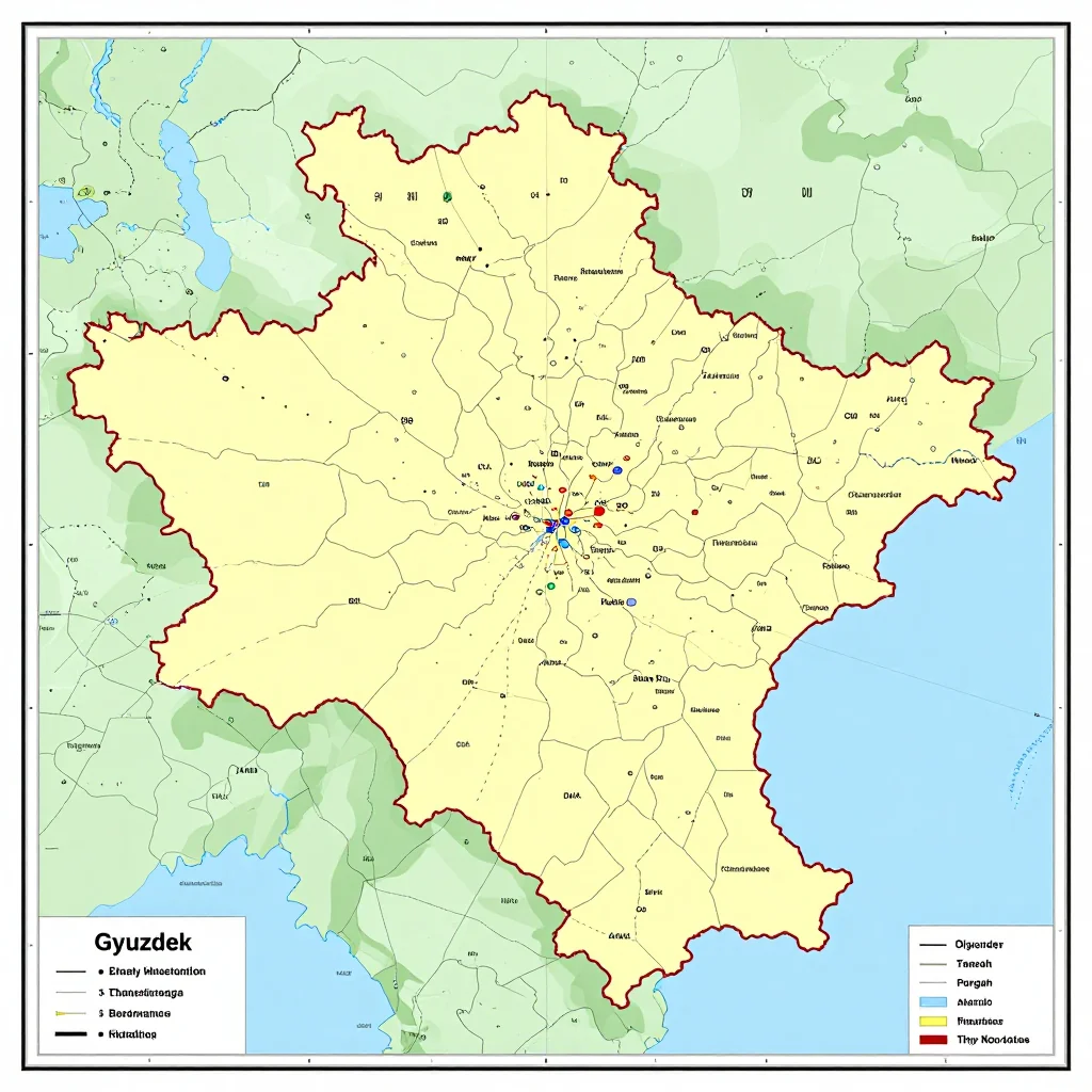 Gyuzdek, Azerbaijan Political Map