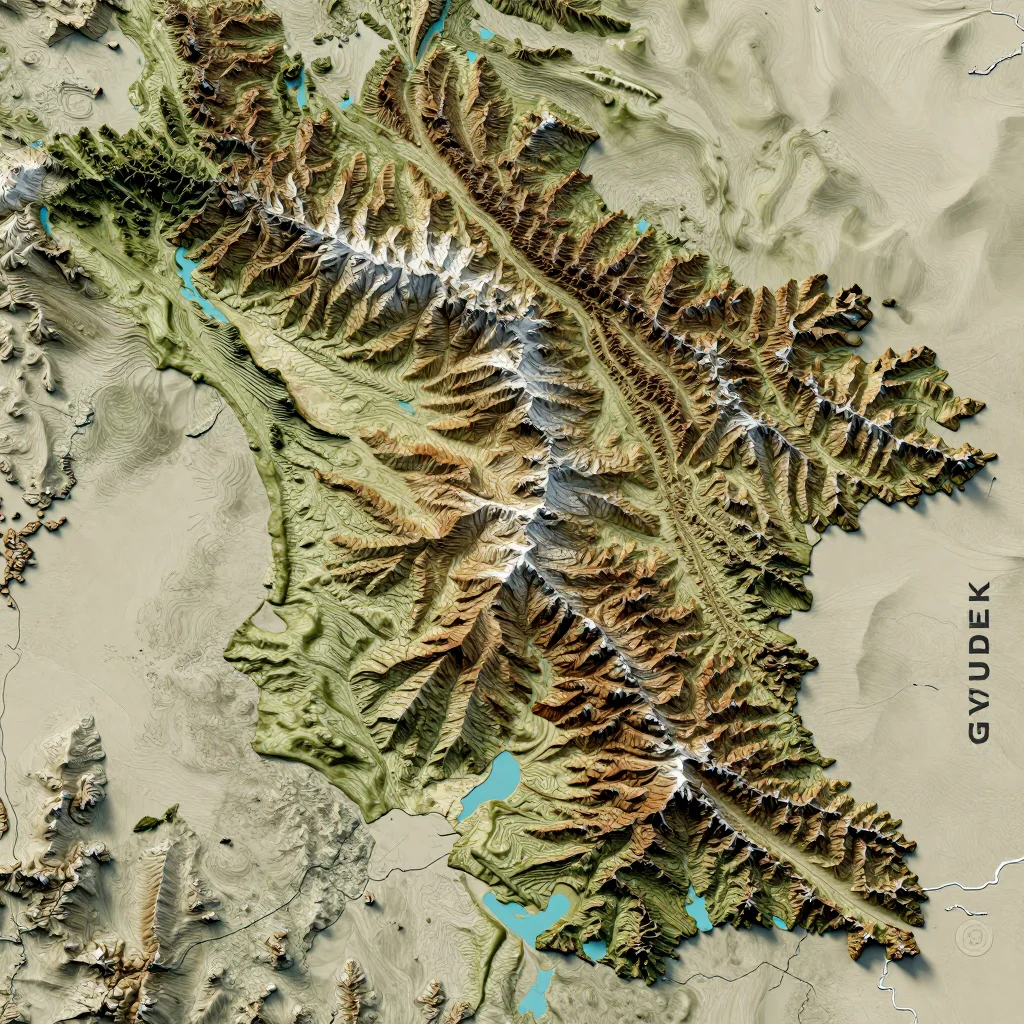 Gyuzdek, Azerbaijan - Topographic Map Gyuzdek, Azerbaijan Topographic Map