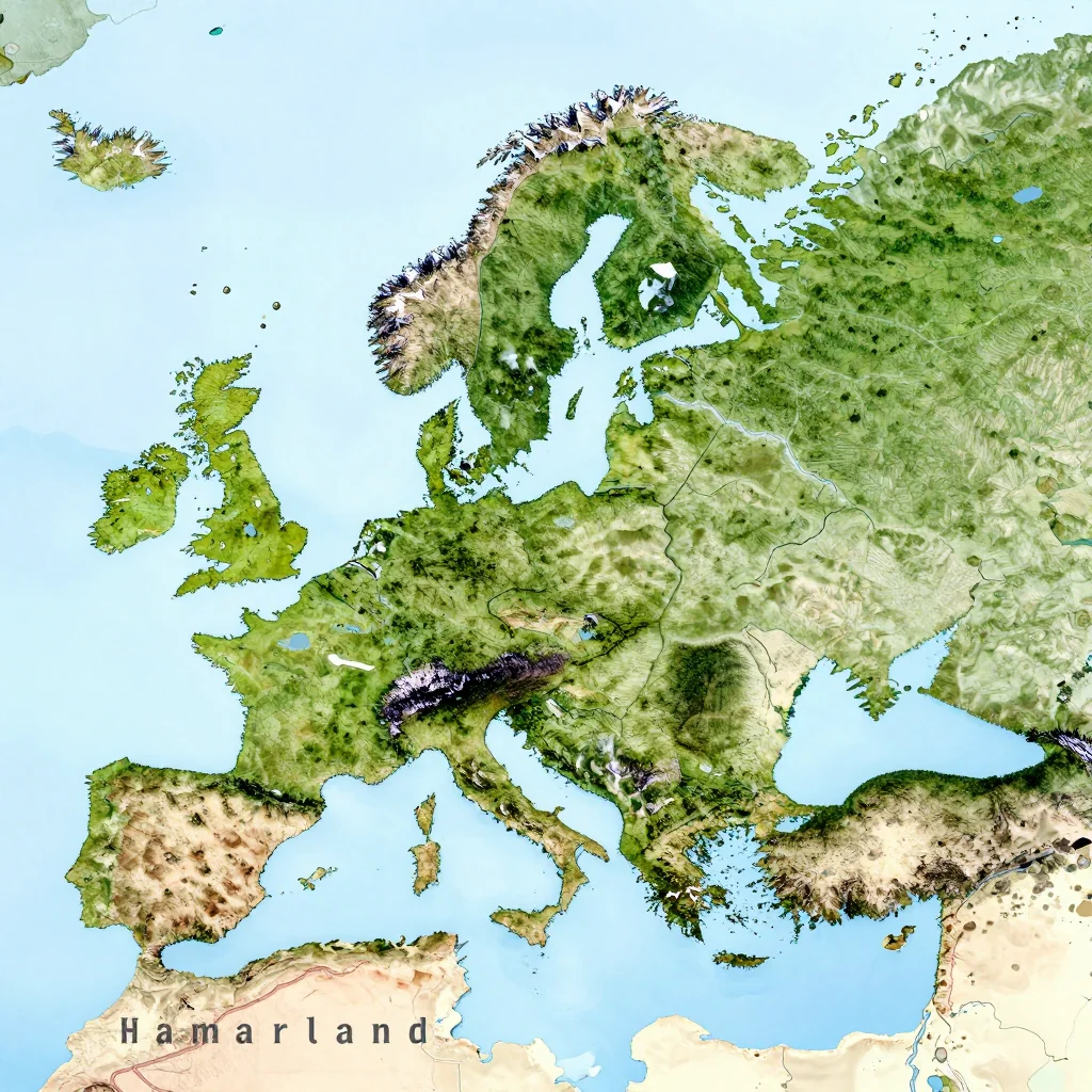 Hammarland, Aland Islands Physical Geography Map
