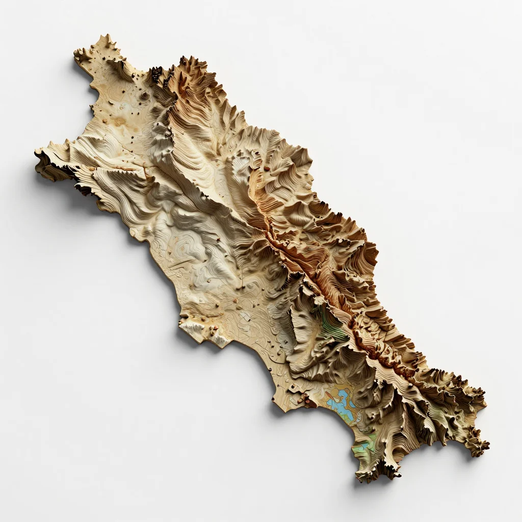 Hnaberd, Armenia 3D Topographic
