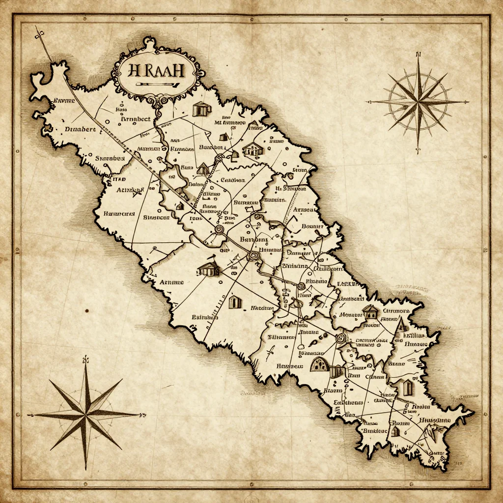 Hnaberd, Armenia Vintage Map