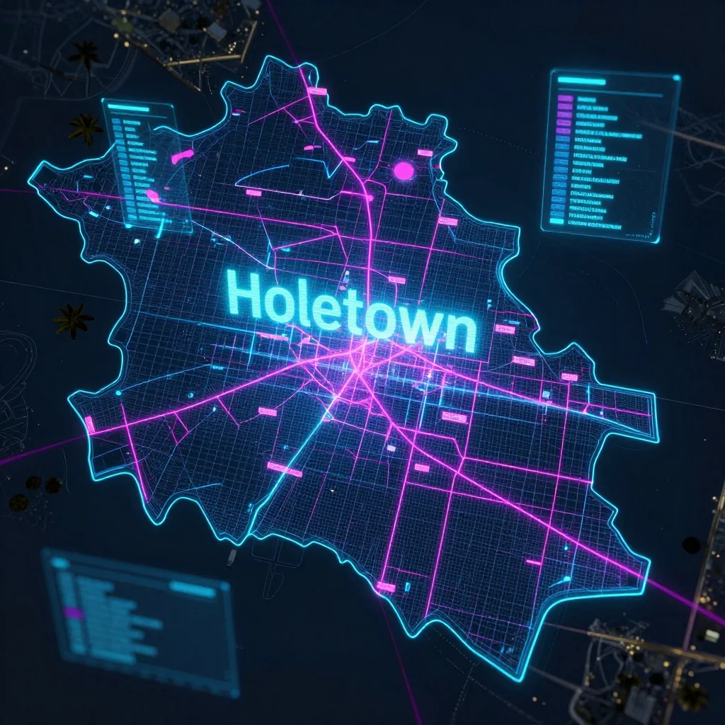 Holetown, Barbados Cyberpunk Map