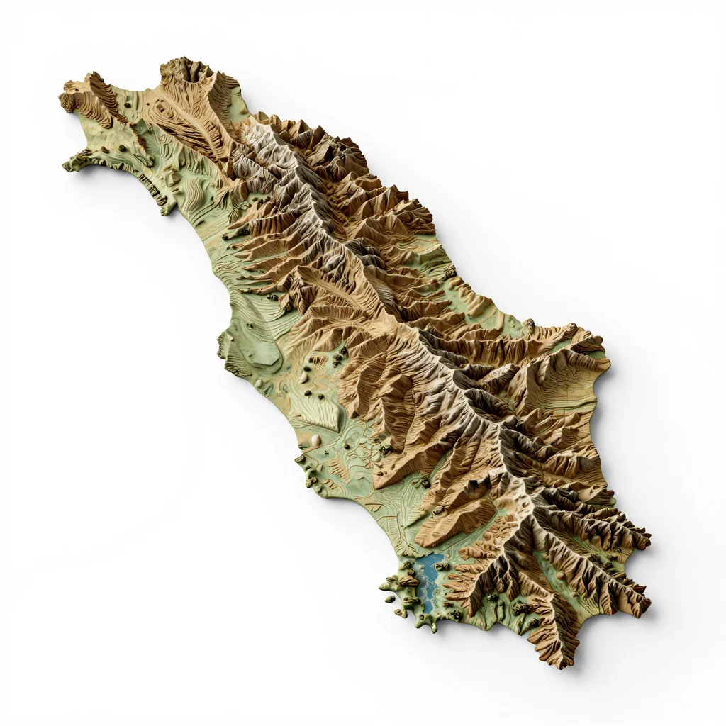 Isometric 3D topographic visualization showing elevation and terrain of Hopelchén, Belize