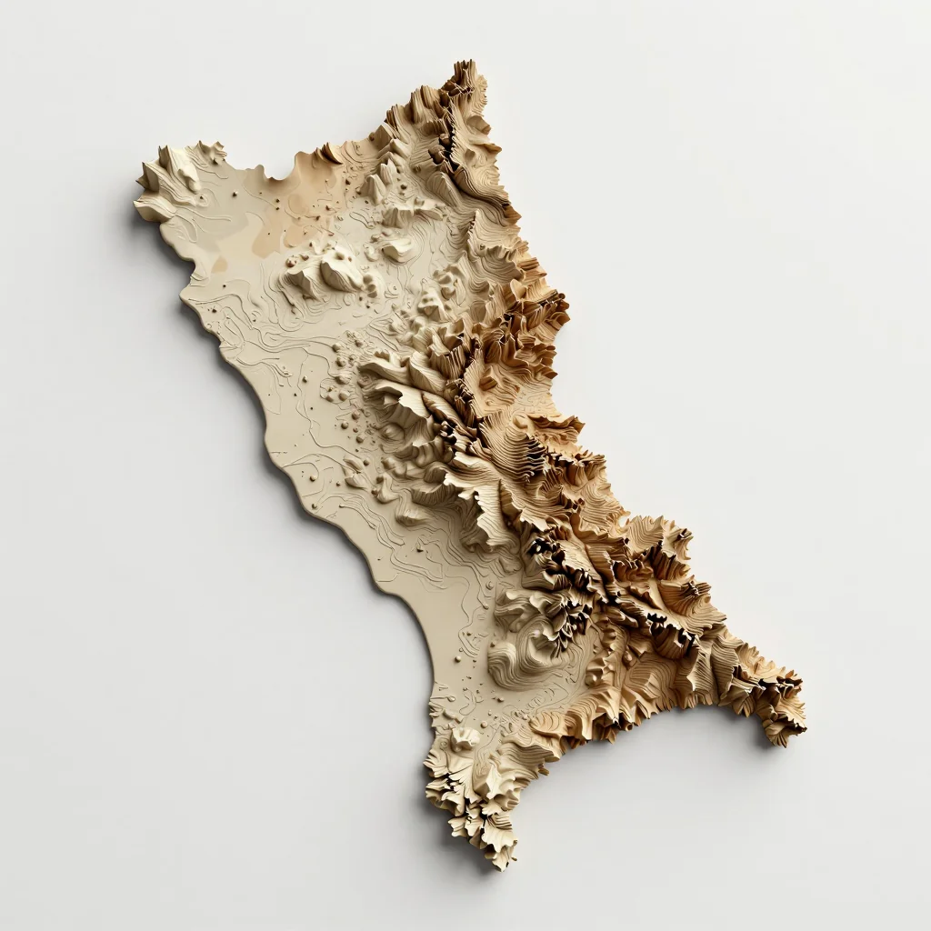 Jidd Ḩafş, Bahrain 3D Topographic