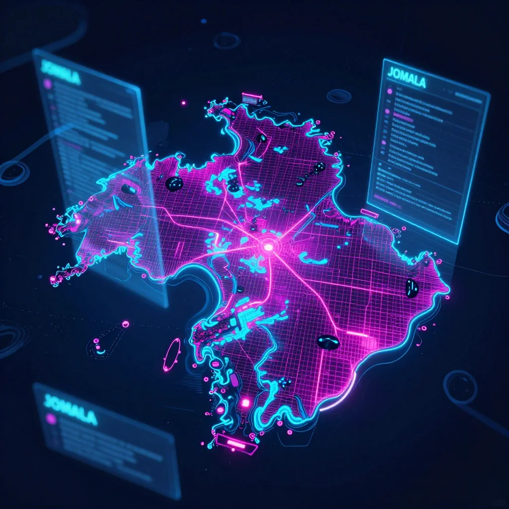 Jomala, Aland Islands Cyberpunk Map