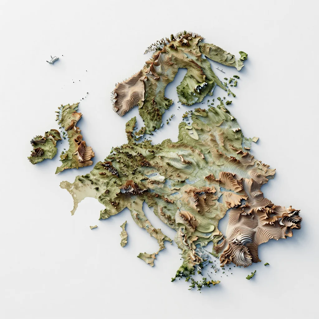 Jomala, Aland Islands 3D Topographic