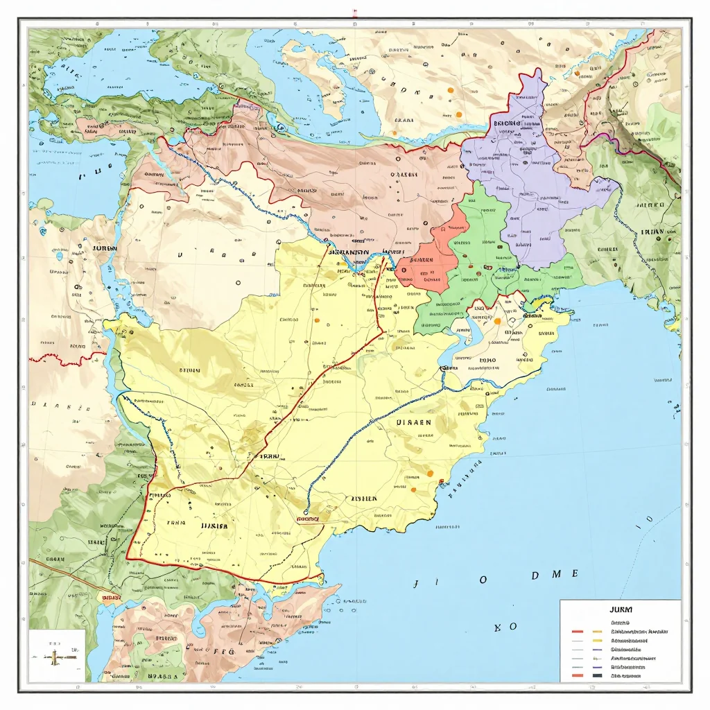 Jurm Afghanistan Political Map - Administrative Boundaries