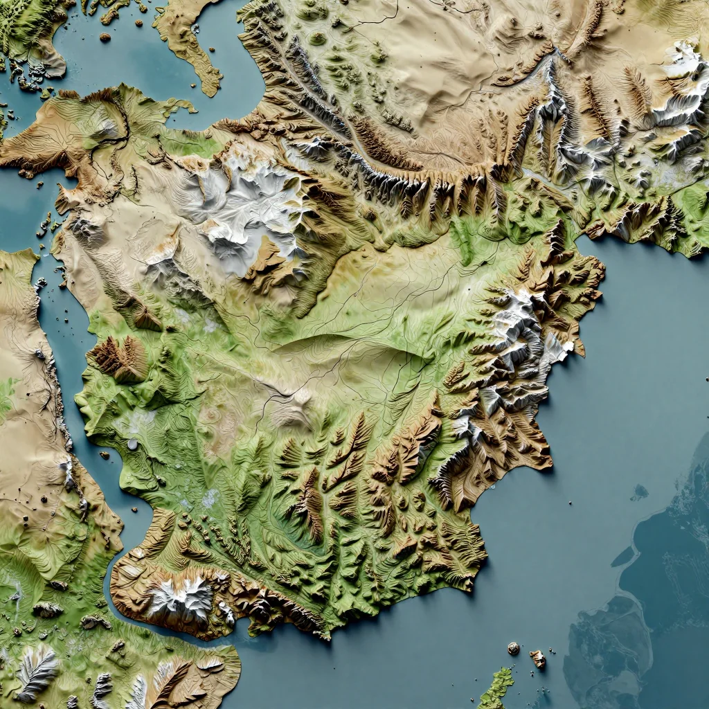 Jurm Afghanistan Topographic Map - 3D Elevation Relief