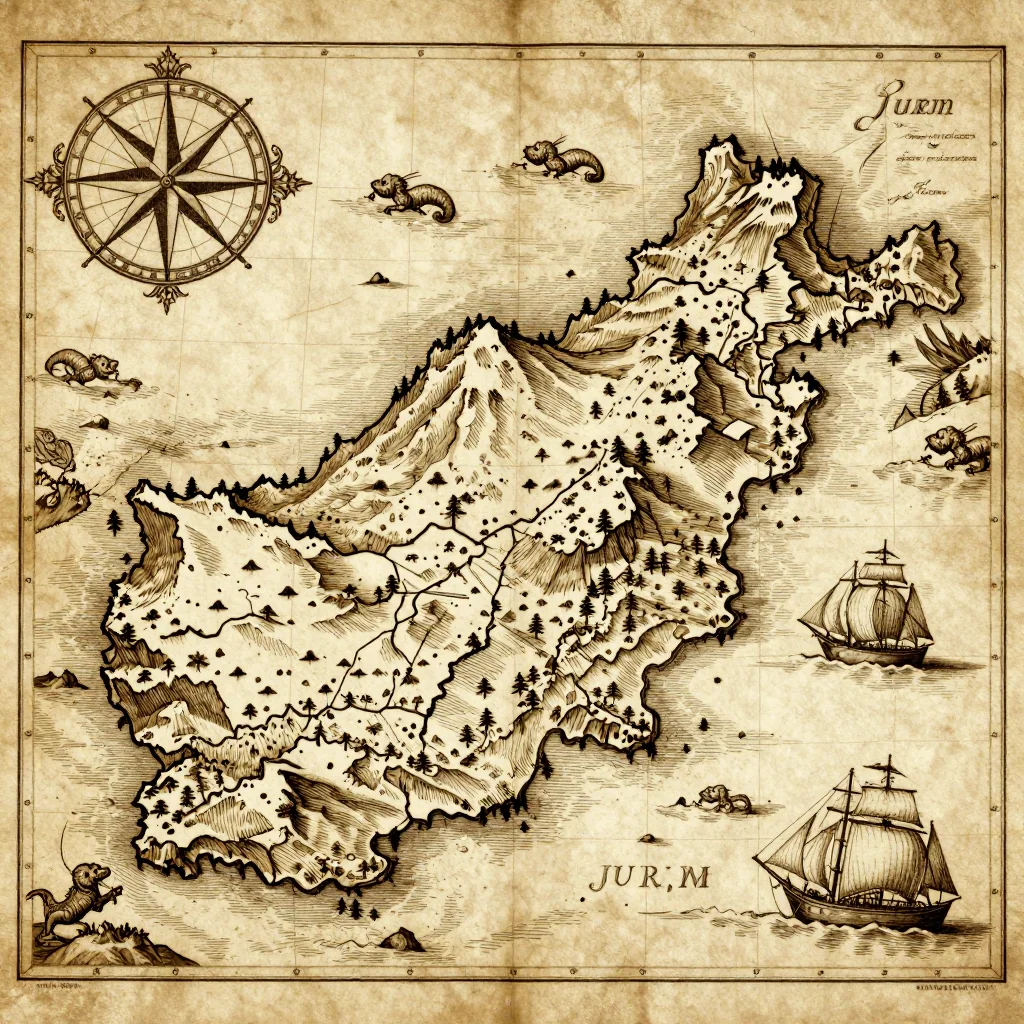 Jurm Afghanistan Vintage Map - 17th Century Antique Cartography