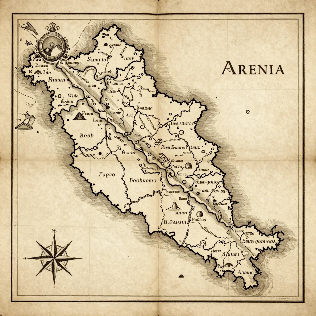 Karbi, Armenia Vintage Map