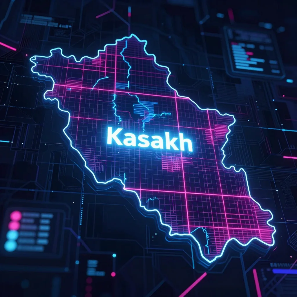 Kasakh, Armenia Cyberpunk Map